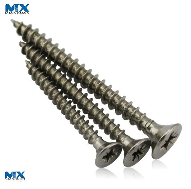 Tornillos para aglomerado de acero inoxidable/tornillos para terrazas