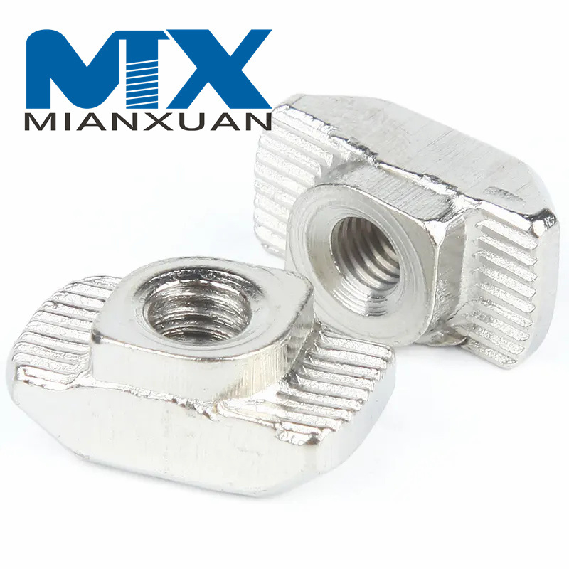 Tuerca percutor de perfil de acero inoxidable de aluminio 1/4-20 T