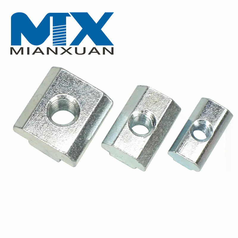 Tuerca percutor de perfil de acero inoxidable de aluminio 1/4-20 T