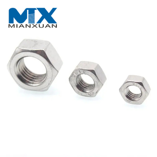 Tuerca hexagonal de acero inoxidable DIN934 SS304 SS316