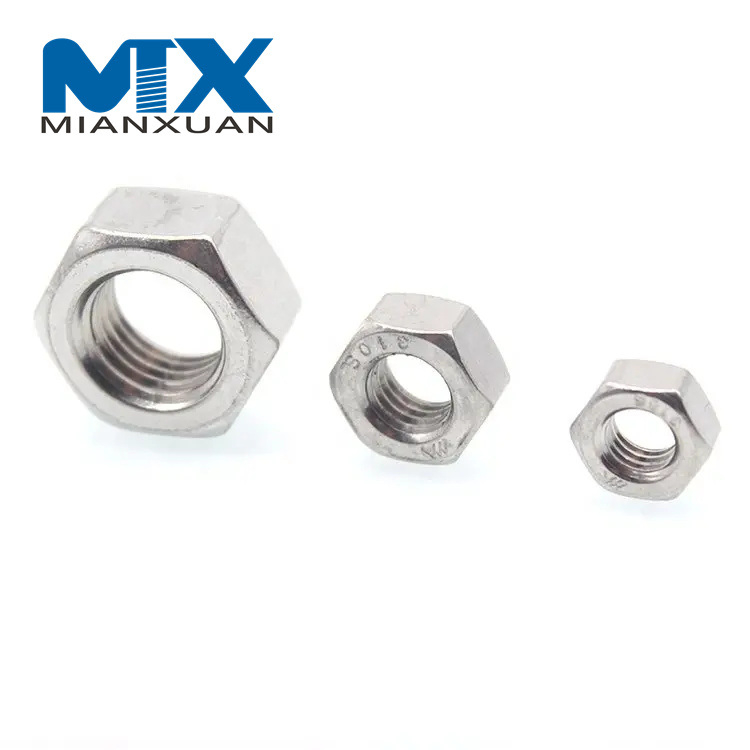 Tuerca hexagonal de acero inoxidable DIN934 SS304 SS316