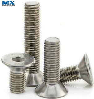 Tornillos de cabeza avellanada con casquillo hexagonal