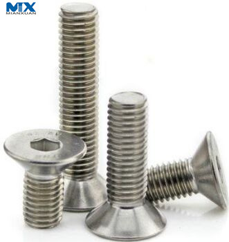 Tornillos de cabeza avellanada con casquillo hexagonal