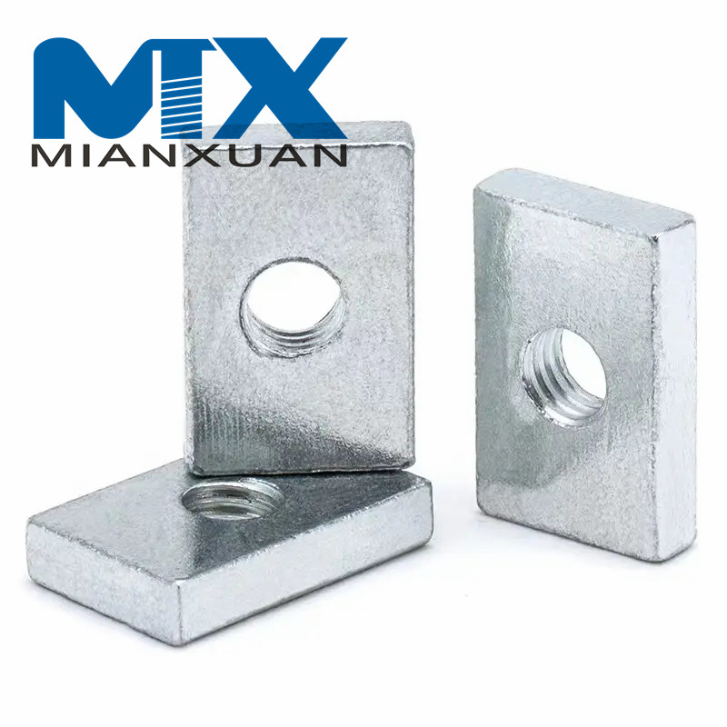 Tuerca rectangular cuadrada plana rectangular