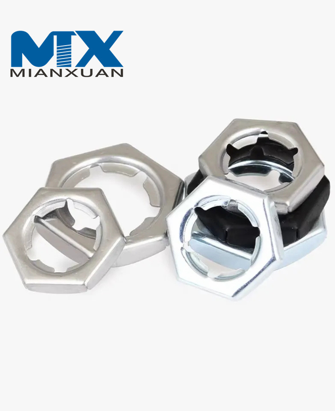 Contratuerca de acero al carbono Bloqueo de tuerca apretada autoblocante hexagonal