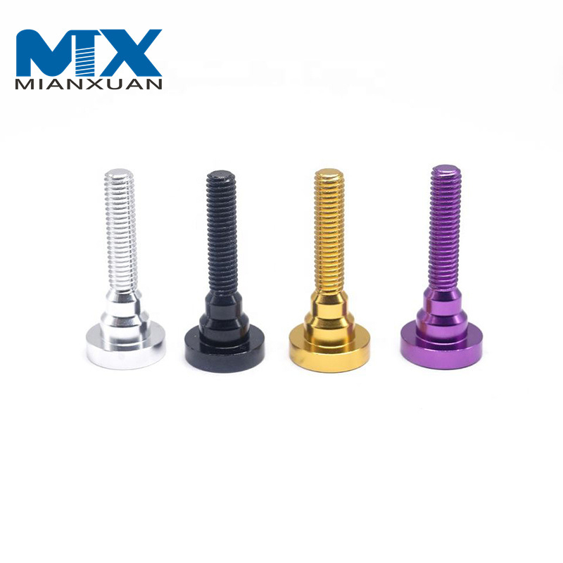 Tornillo escalonado de aluminio de precisión de mecanizado CNC, tornillo escalonado de aluminio para bicicleta