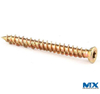 Tornillos de hormigón Torx de cabeza avellanada plana con nervaduras
