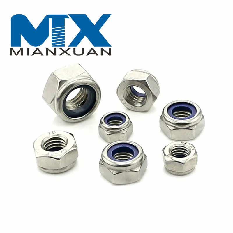 Tuercas de bloqueo hexagonales con inserto de nailon Tuercas DIN985