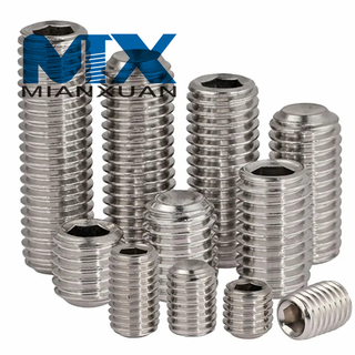 Tornillo sin cabeza Tornillo de tope Tornillos de fijación hexagonales de acero inoxidable 304