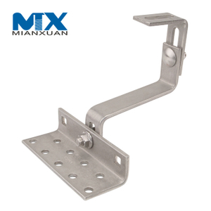 Piezas de sistema de montaje de paneles solares con gancho de techo de acero inoxidable para el hogar de alta calidad