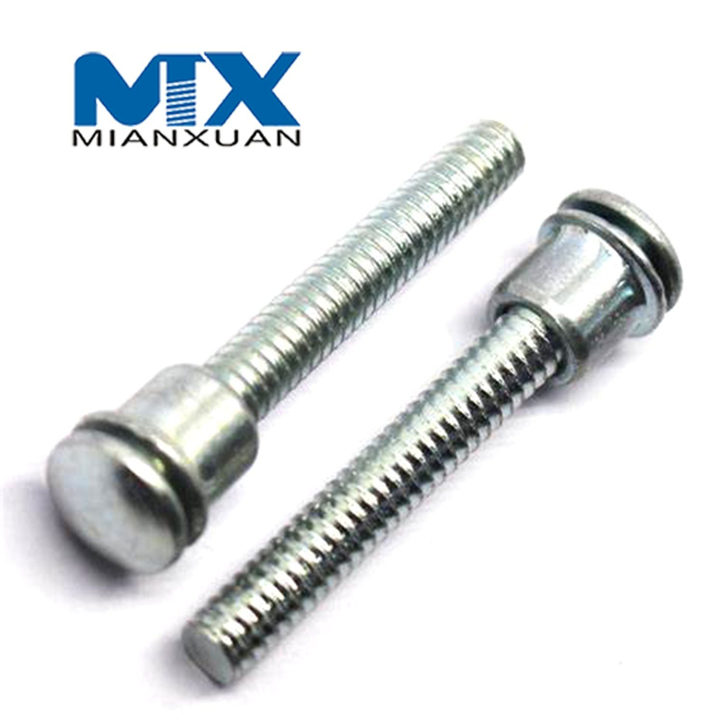 Perno Huck de cabeza de botón de acero inoxidable galvanizado con collar