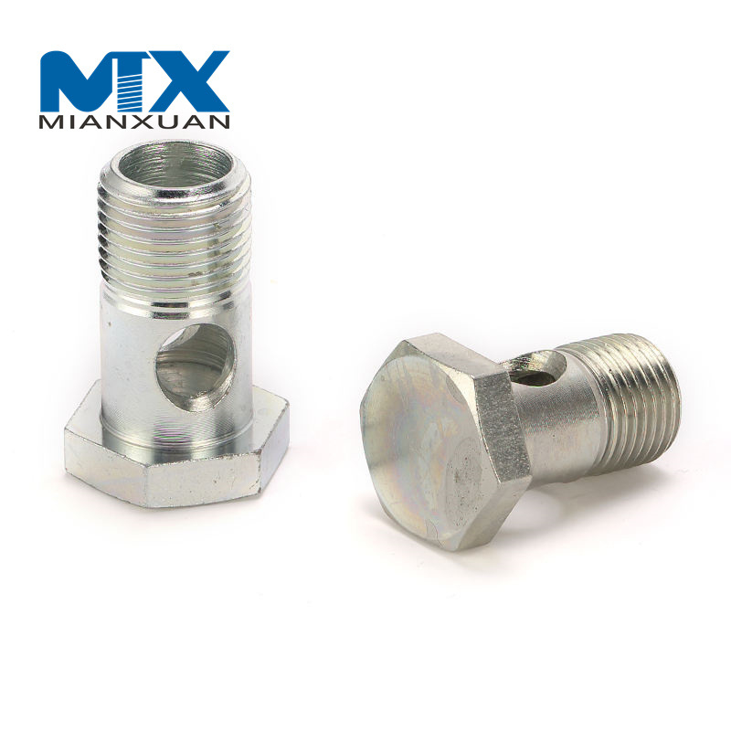 Montaje del banjo del acero de carbono del perno del banjo de dos agujeros M18*1.5 DIN7643