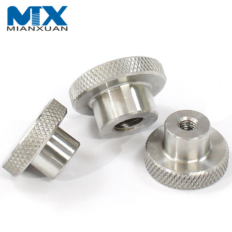 Tuercas moleteadas de acero al carbono galvanizadas M3 M4 M5 M6 DIN466