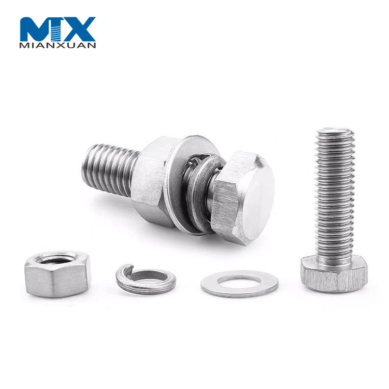 Arandela de tornillo de tuerca hexagonal de grado 8,8 de fabricación de China DIN931 DIN933