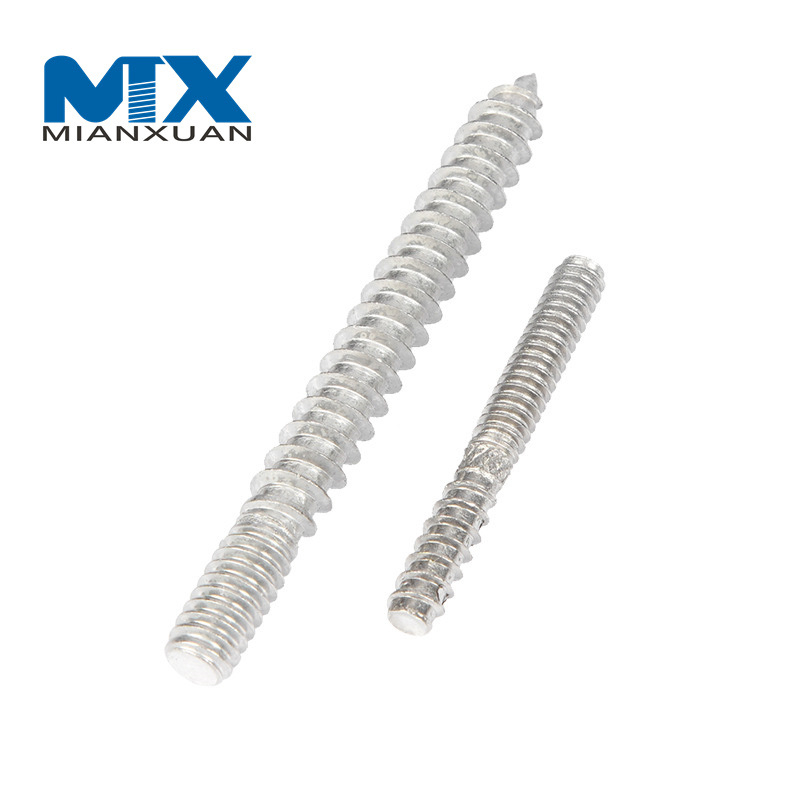 Perno de suspensión de rosca de madera, tornillo de pasador, Perno de suspensión de fijación de muebles de doble extremo