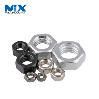 Tuerca hexagonal con acabado negro ASME B 18.2.2 para perno hexagonal con varilla roscada Grado 2 5 8