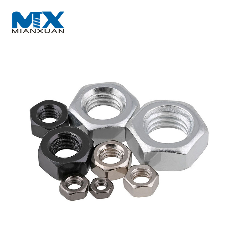Tuerca hexagonal con acabado negro ASME B 18.2.2 para perno hexagonal con varilla roscada Grado 2 5 8