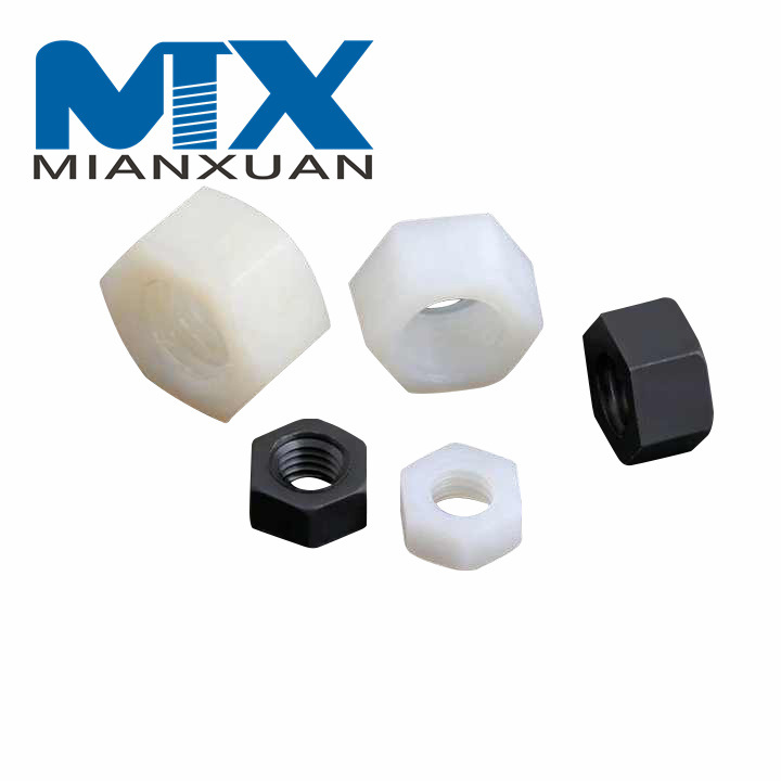 Tuercas hexagonales de nailon y poliamida plástica Tuercas de plástico