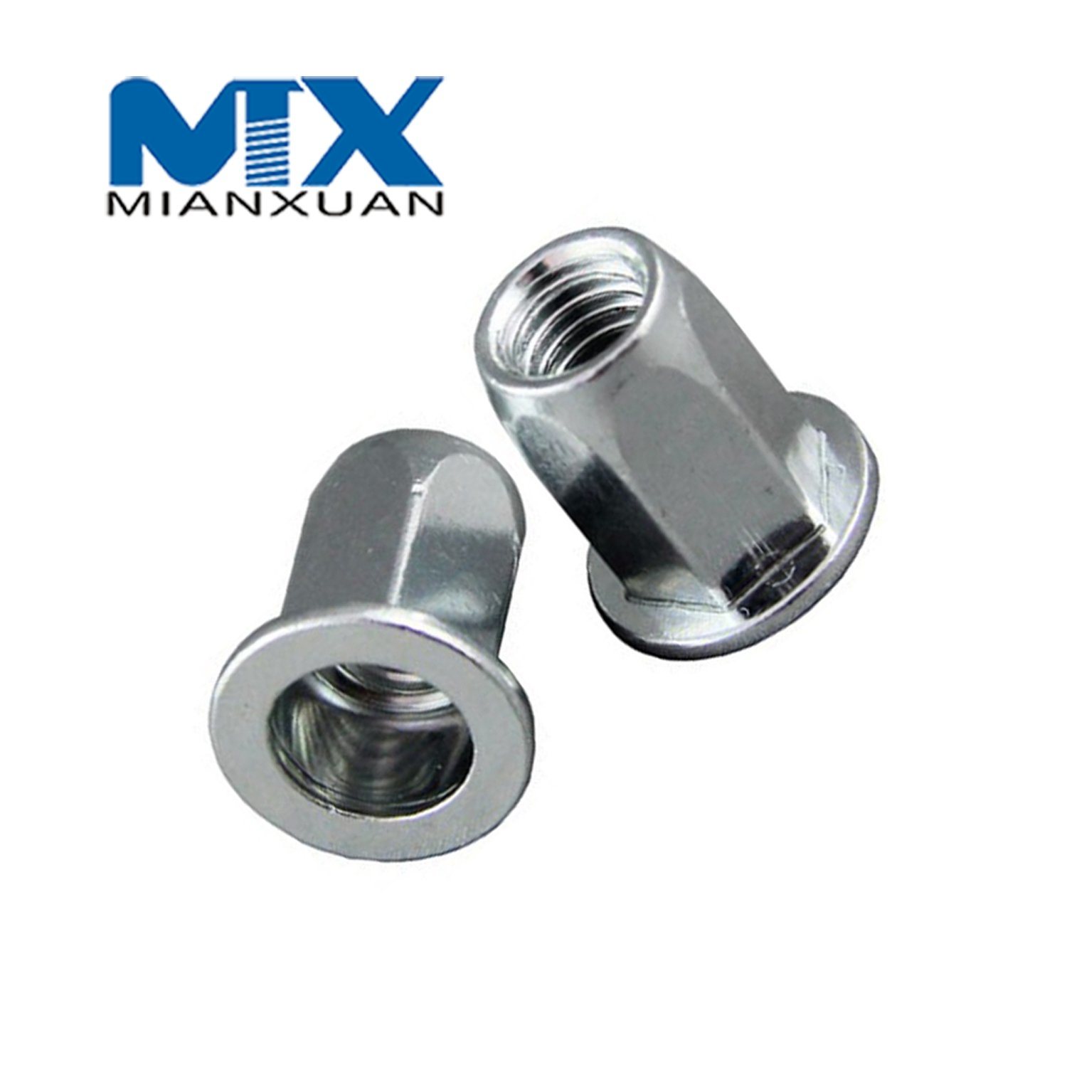 Acero de carbono especial hexagonal de encargo del hardware de las nueces los 8m del remache del parte movible del OEM