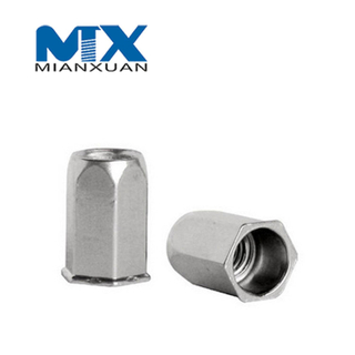 Acero de carbono especial hexagonal lleno de encargo del hardware de las nueces los 8m del remache del parte movible del OEM