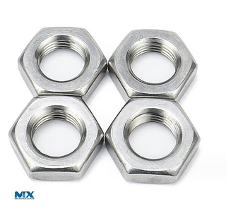 Tuercas delgadas hexagonales de acero inoxidable con chaflán en dos caras
