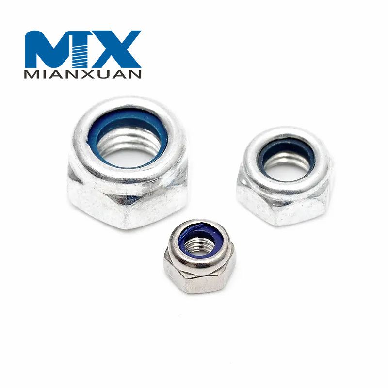 Tuercas de bloqueo de seguridad Nylock flotantes hexagonales con inserto de nailon