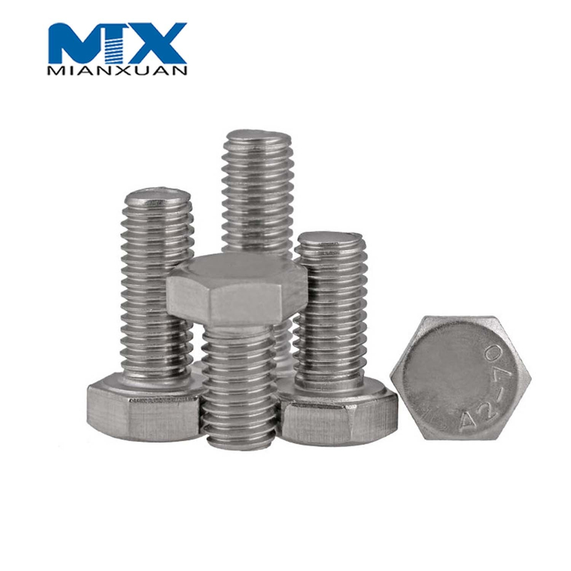 ANSI ASME B18.2.1 Perno hexagonal Fabricante estándar de acero inoxidable A2 A4 18-8