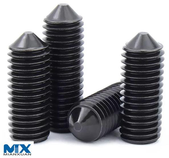 Tornillos de fijación hexagonales con punta cónica