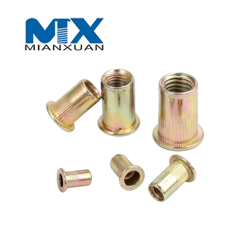 Tuerca de remache hexagonal de acero inoxidable al por mayor con sujeción de tuerca de titanio