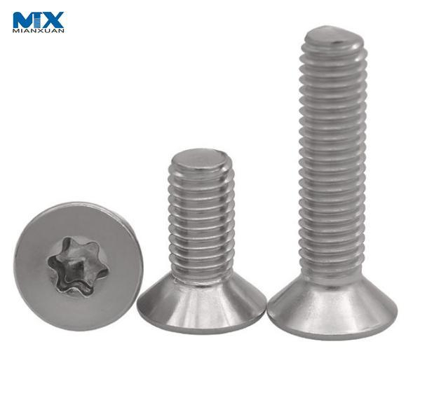 Tornillos de cabeza plana avellanada con casquillo hexalobular
