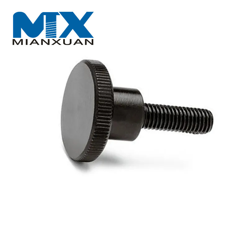 Tornillo moleteado de cabeza plana