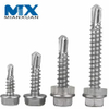 Tornillo autoperforante con cabeza de brida hexagonal de acero inoxidable