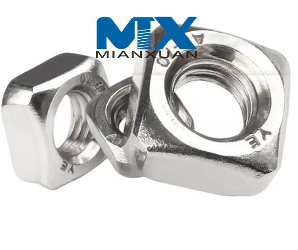 Tuerca de soldadura cuadrada de acero inoxidable DIN928