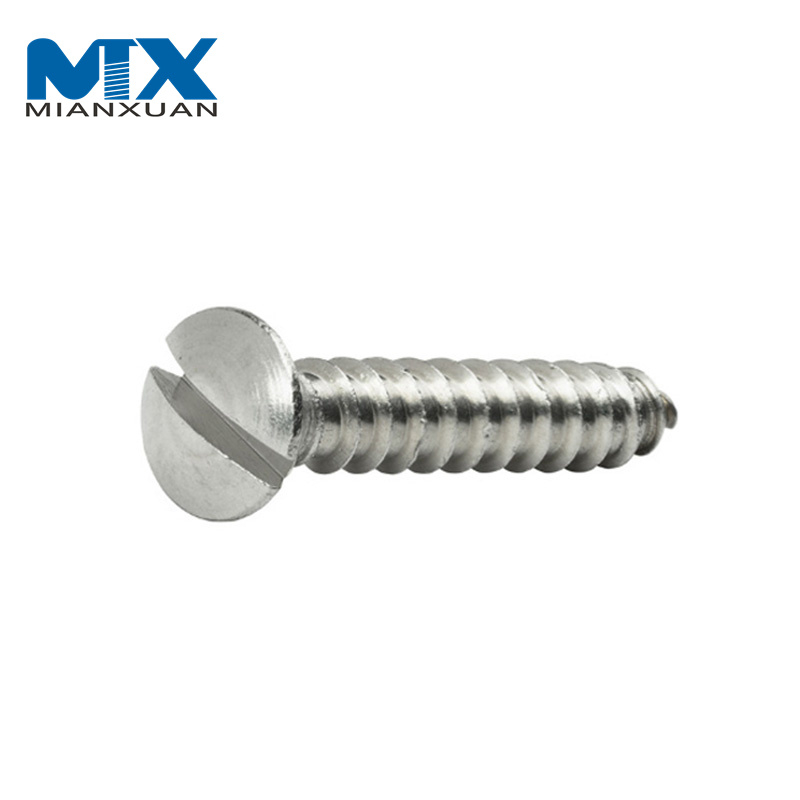Hardware sujetadores Metal acero ranurado ovalado cabeza avellanada tornillos autorroscantes para madera DIN7973