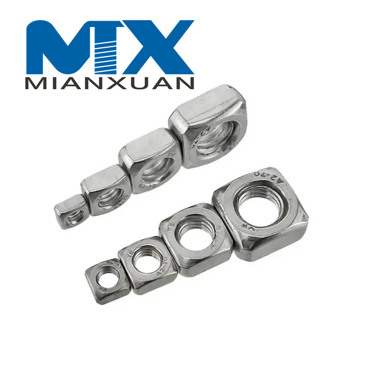 Tuerca cuadrada Acero Zinc Tamaño métrico M5 M6 M8 M10 DIN557
