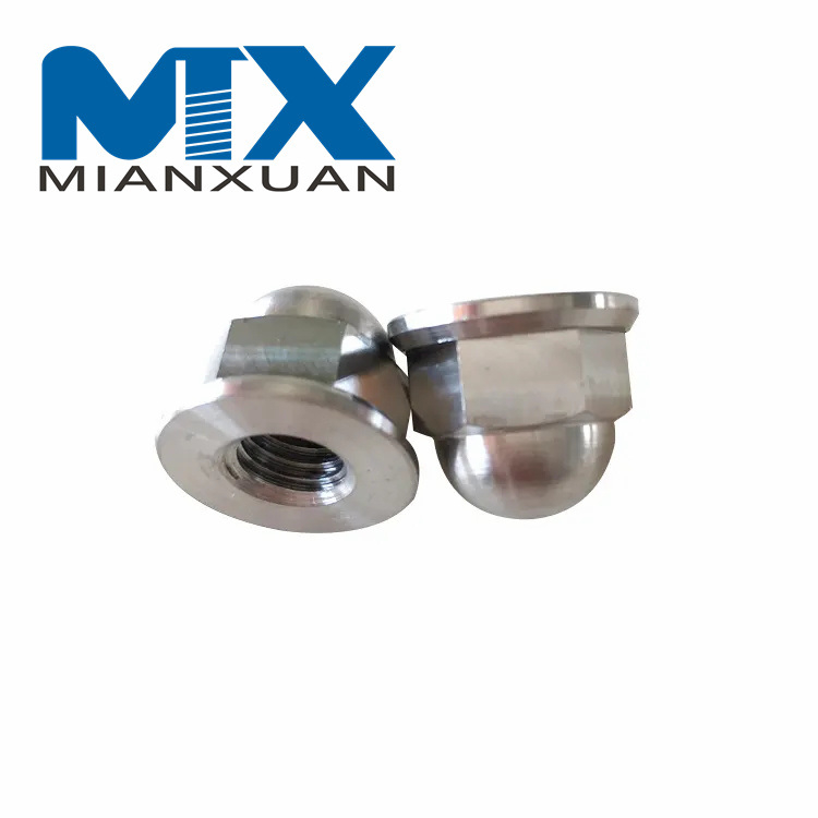 Tuerca abovedada hexagonal de piezas CNC de titanio de venta caliente