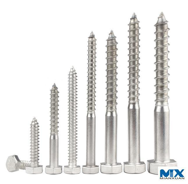 Tornillos de entrenador hexagonales de acero inoxidable