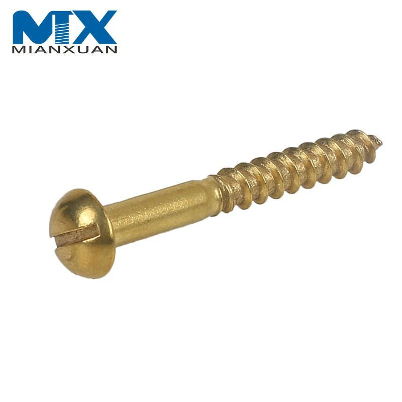 Tornillos para madera con cabeza de bola de 150 mm y accionamiento ranurado DIN96, M4 de 200 mm