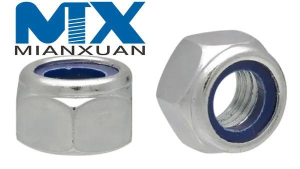 Tuerca de bloqueo de inserción de nailon DIN985 con tipo hexagonal