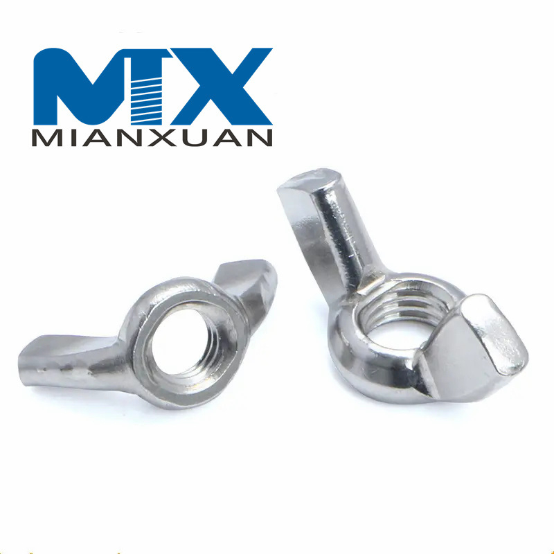 Tuerca de mariposa de acero inoxidable Tuerca de garra Tornillo manual