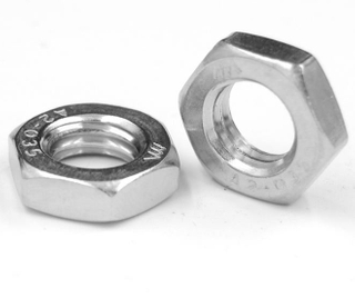Tuercas delgadas hexagonales de acero inoxidable estándar DIN