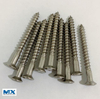 Tornillos para madera con cabeza avellanada elevada empotrada en cruz de acero inoxidable