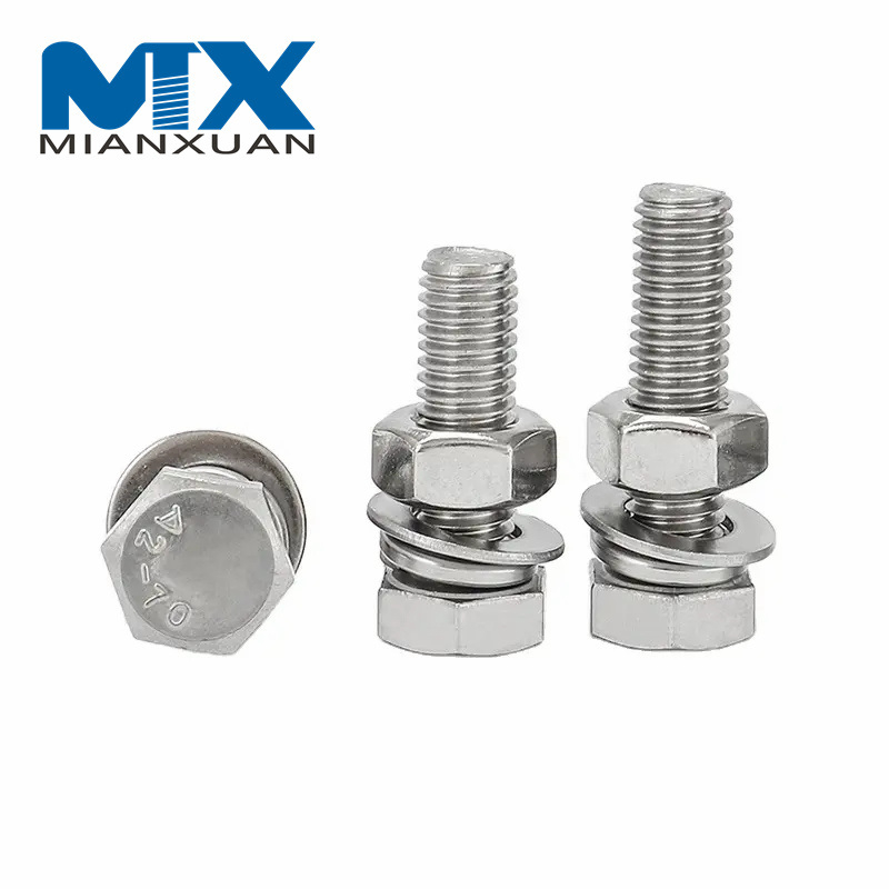 Precio al por mayor Grado 8,8 Pernos y tuercas Arandelas de tornillo Perno hexagonal galvanizado de acero DIN931