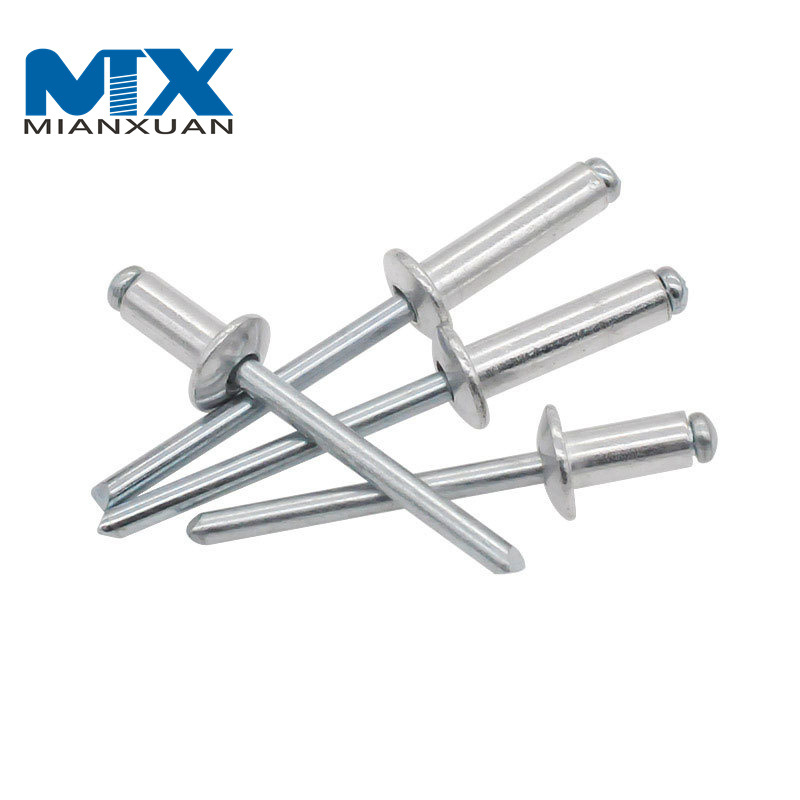Remache ciego de extremo cerrado sellado con remache pop plano de acero de aluminio DIN7337