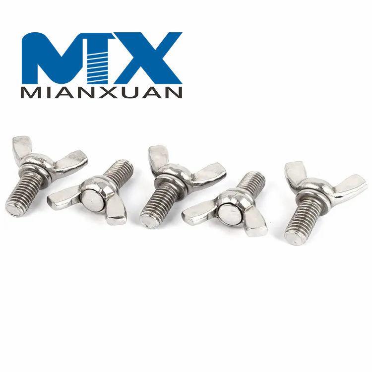 Tornillos de mariposa de ala Pernos Pernos de mano de ala de mariposa de pulgar