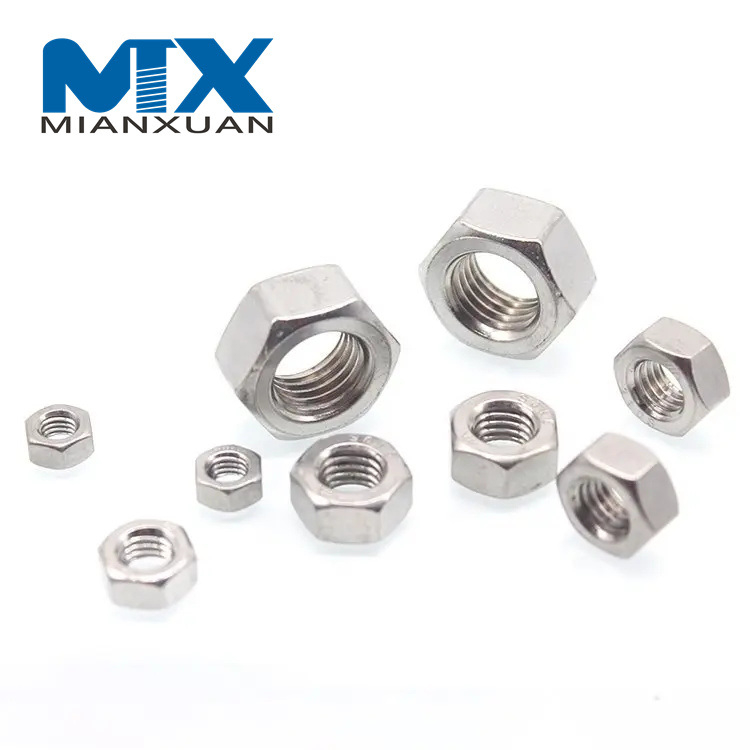 Tuerca hexagonal de acero inoxidable DIN934 SS304 SS316