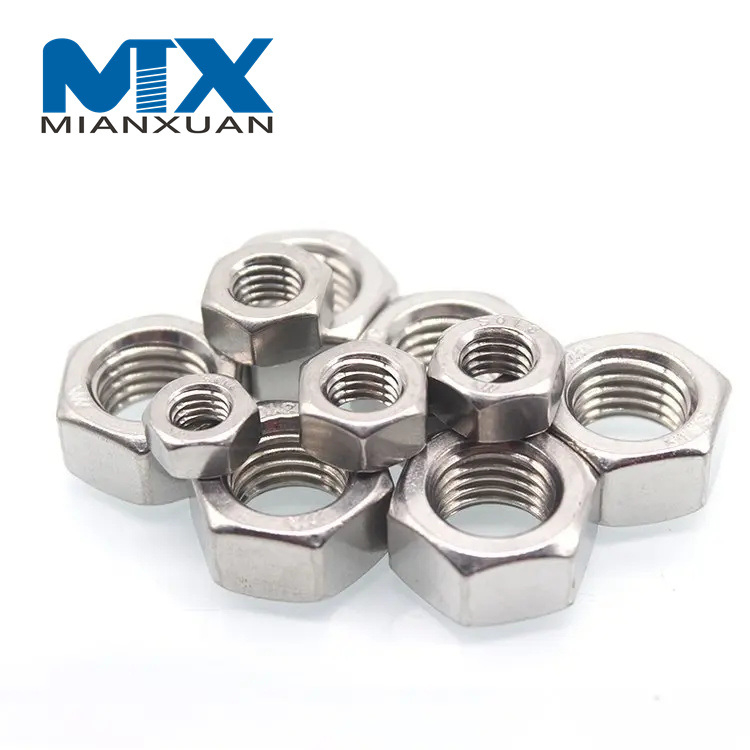Tuerca hexagonal de acero inoxidable DIN934 SS304 SS316