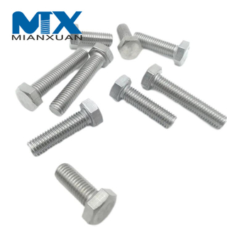 Pernos de cabeza hexagonal de acero inoxidable 304 A2 A4