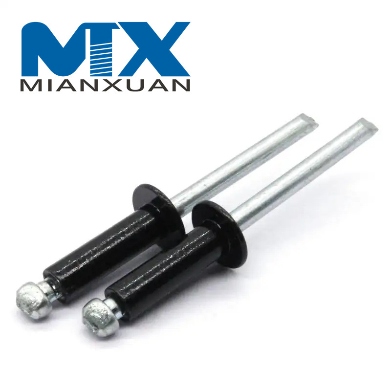 Clavo de botón tipo abierto Mandril de acero Remache ciego pop de aluminio