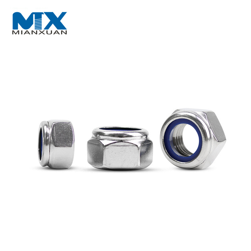 DIN985 Métrico Unc Acero al carbono Acero inoxidable Zincado Tuerca de bloqueo de nailon DIN985